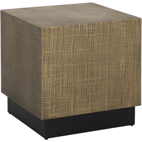 Albans 22 X 22 inch Brass / Black Side Table